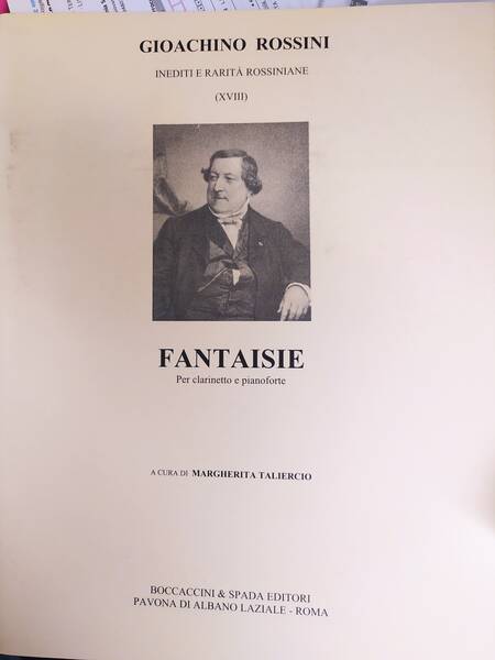 rossini fantaisie per clarinetto e pianoforte - spartito nuovo