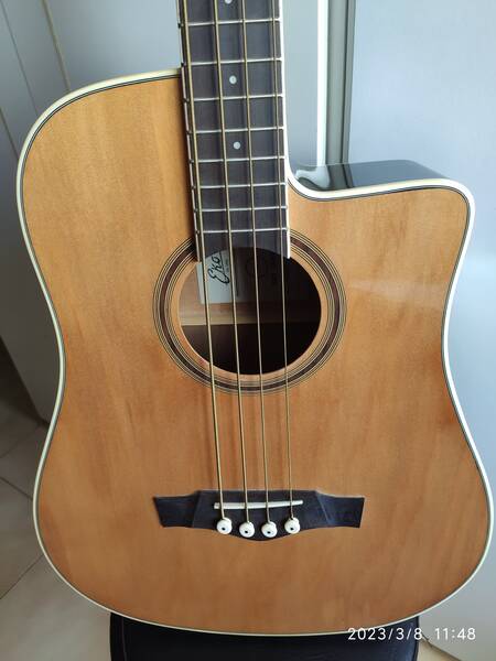 basso acustico 4 corde elettrificato eko nxt d cw eq