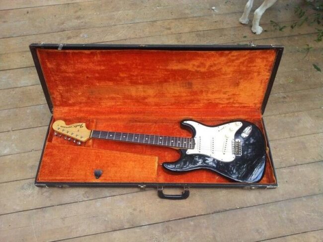 1969 fender stratocaster nera con custodia originale