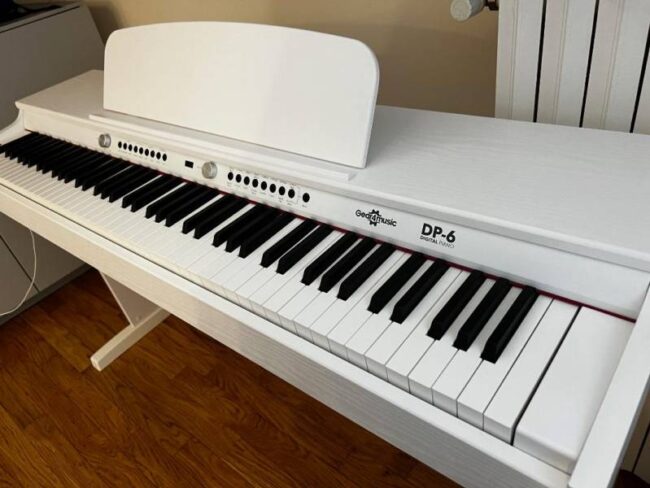 dp-6 pianoforte digitale gear4music bianco