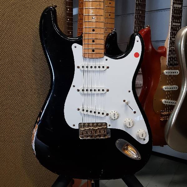 fender - custom shop 56 stratocaster relic mn black - spedizione gratis