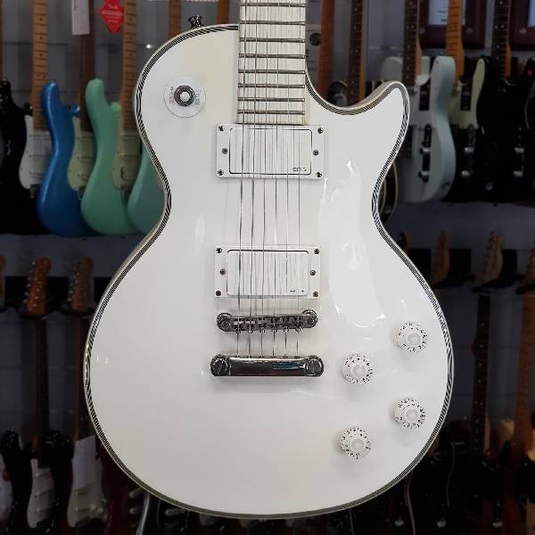 epiphone - matt heafy signature snofall les paul custom alpine white - spedizione gratis