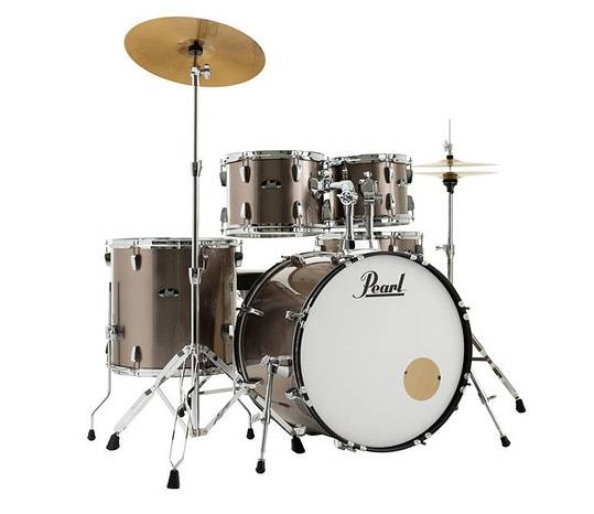 pearl roadshow rs 525 sc/c bronze metallic 2021 - set batteria acustica con piatti sabian e sgabello