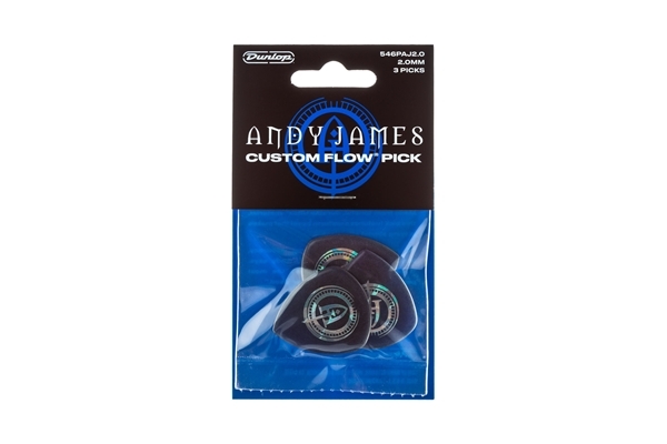 dunlop 546paj200 andy james flow jumbo 2.0 mm player's pack/3