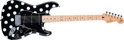 fender buddy guy standard stratocaster mn polka dot finish