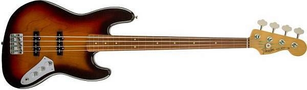 fender jaco pastorius jazz bass fretless pau ferro 3c sunburst