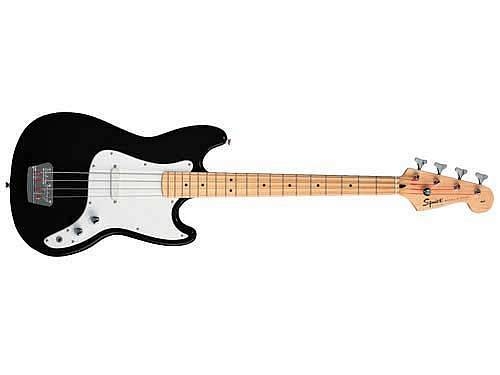 squier by fender bronco bass mn black