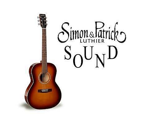 simon & patrick vintage burst folk elettrificata con b-band a3t - chitarra acustica canadese