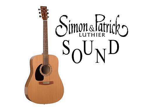 simon & patrick woodland cedar l - chitarra acustica mancina canadese elettrificata con b-band a3t