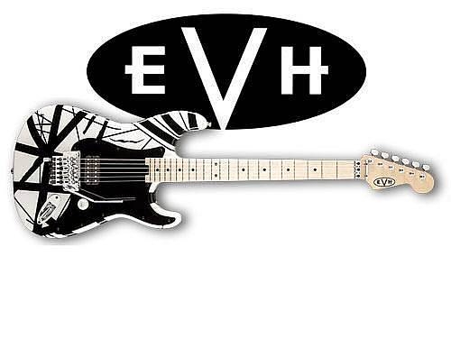 evh striped series white with black stripes