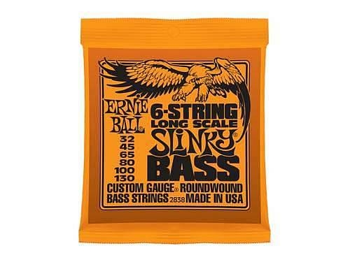 ernie ball 2838 - 6-string long scale slinky bass - muta per basso 6 corde 32-130