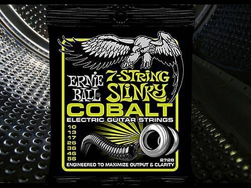 ernie ball 2728 - cobalt regular slinky - 7 corde - 10-56