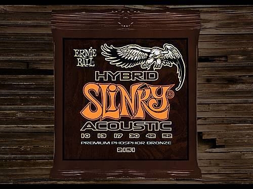 ernie ball 2151 - hybrid slinky acoustic - 10-52