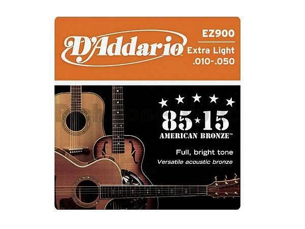 d'addario ez900 extra light 10-50 set di corde per chitarra acustica