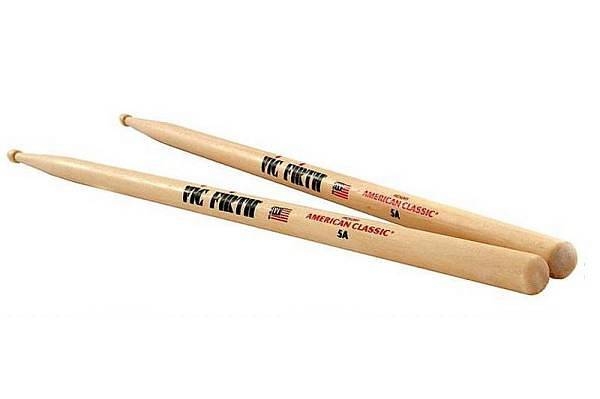 vic firth american classic 5a - paio di bacchette in hickory - made in usa