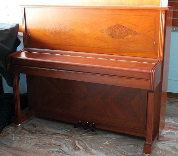 weisbach up-123 - pianoforte acustico verticale 123 cm - noce e radica