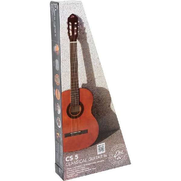 eko cs-5 pack - kit chitarra classica 3/4 natural con borsa e accessori