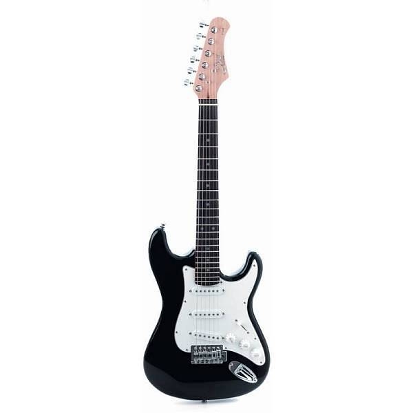 eko s-100 3/4 black - chitarra elettrica nera misura ridotta