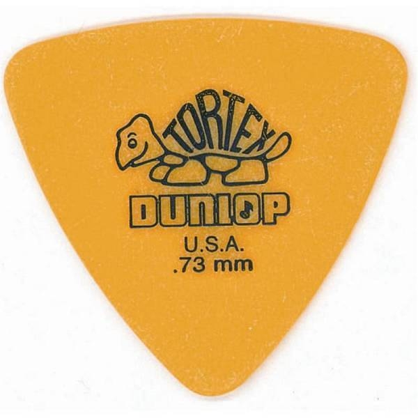 dunlop 431p tortex triangle yellow .73 - confezione 6 plettri