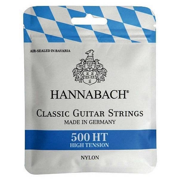 hannabach 500ht muta di corde per chitarra classica tensione alta - confezione blu