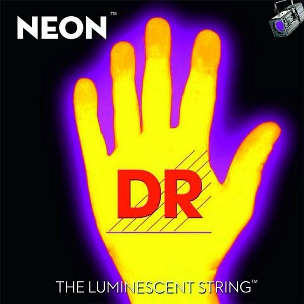 dr strings nye-9 - neon - corde fluorescenti per chitarra elettrica