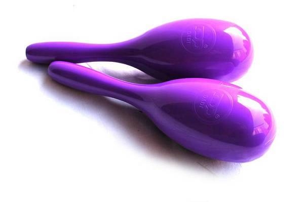 dadi ma-1 coppia maracas in plastica - colore viola