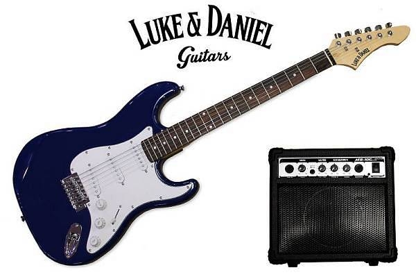 luke & daniel eg110kitbl - kit chitarra elettrica con amplificatore 10w custodia tracolla e plettri