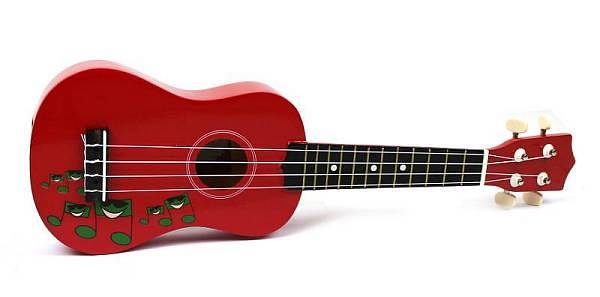 muses uk20rd - ukulele colorato per bambini - rosso