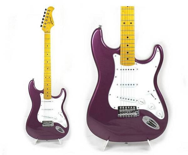 jm forest st70mmpp - stile stratocaster tastiera in acero metallic pink