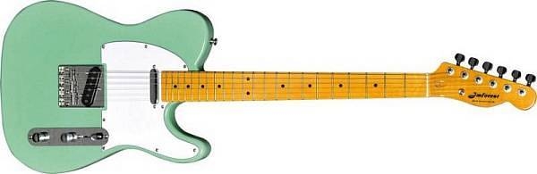 jm forest tc70m surf green - chitarra elettrica stile telecaster