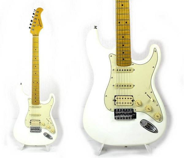 jm forest st73m white - chitarra elettrica hss stile stratocaster