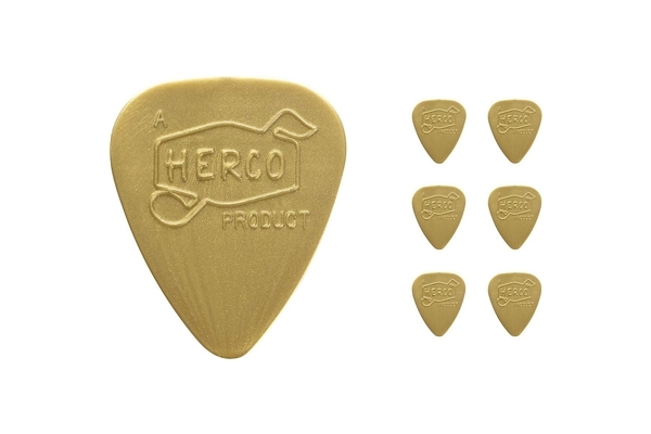 dunlop hev210p herco vintage '66 light bold gold-player's confezione da 6