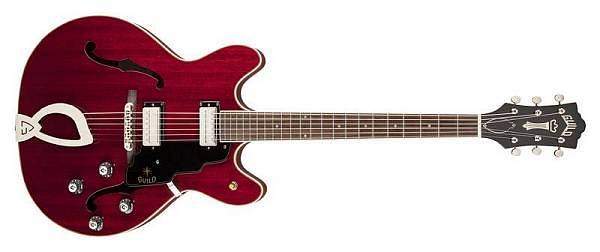 guild starfire iv cherry red - semi-hollow body