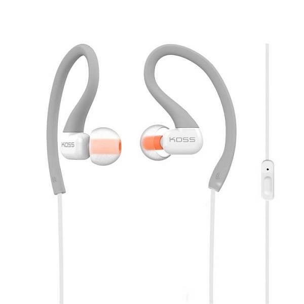 koss ksc32i g fitclips - colore grigio - auricolare clip - musica e cellulare