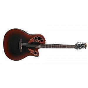 ovation ce 44-rrb celebrity elite mid cutaway reverse red burst