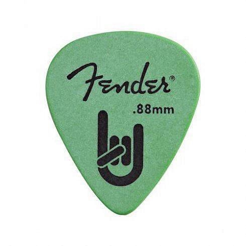 fender rock on - confezione 72 plettri - misura .88 mm