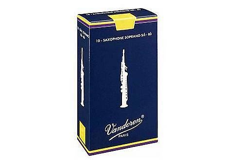 vandoren ancia per sax soprano - 2,5 - scatola 10 ance