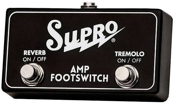 supro tremolo & reverb footswitch per amplificatori supro