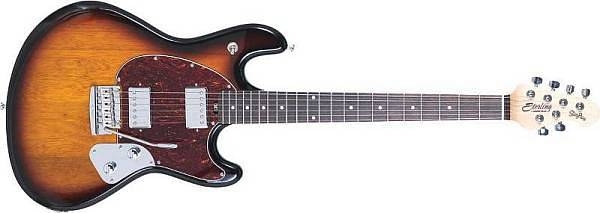 sterling by music man sr50-3ts - three tone sunburst - stingray design