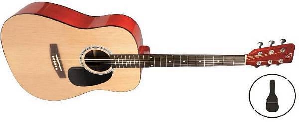 oqan qga-16 gb natural - chitarra acustica dreadnought