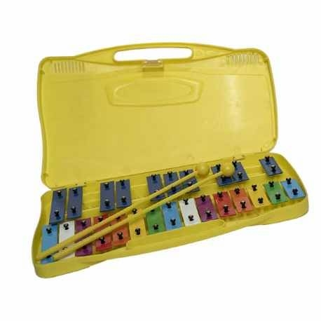 oqan qpp-25 glockenspiel metallofono con note colorate