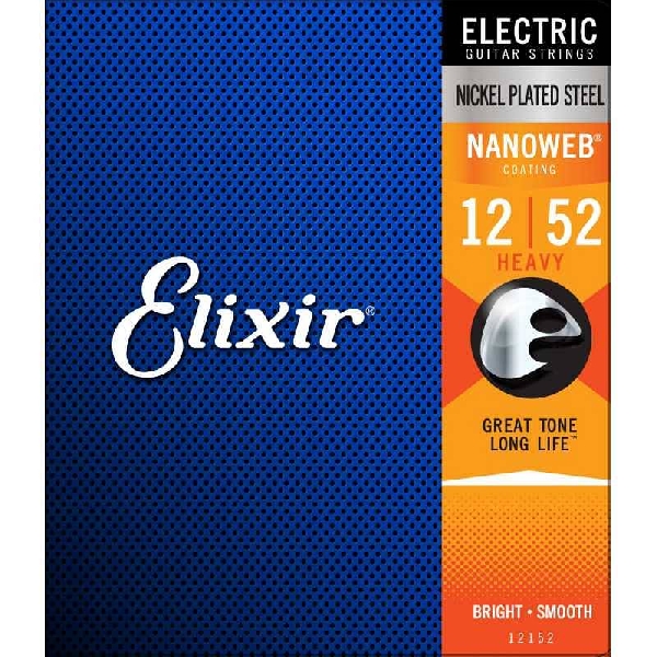 elixir muta per chitarra elettrica heavy 12-52 - nanoweb coating - 12152