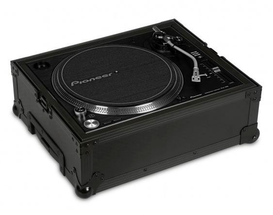 udg ultimate flight case multi format turntable black +(trolley & wheels)