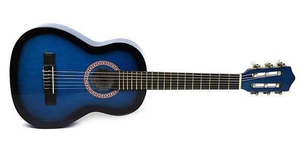 muses cg30018bls - chitarra classica un ottavo per bambini - colore blu sfumato