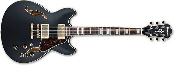 ibanez as73g-bkf - artcore semi hollow - black flat