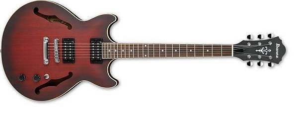 ibanez am53srf sunburst red flat chitarra semiacustica