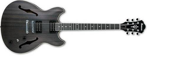 ibanez as53tkf transparent black flat