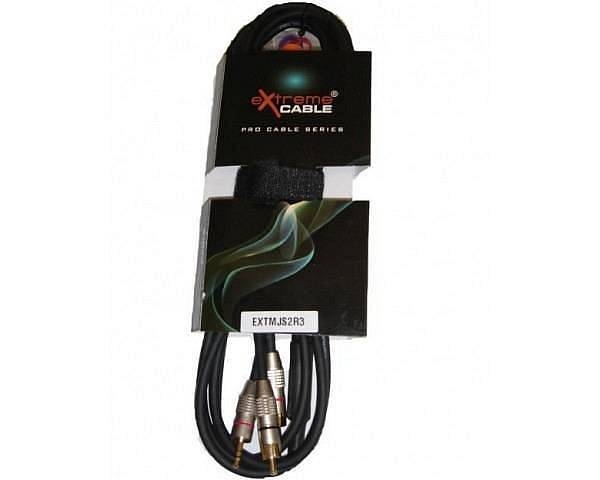 extreme mini jack stereo 1/8&#8243 3.5mm / 2 rca maschio cavo audio di segnale schermato 1mjs2r3