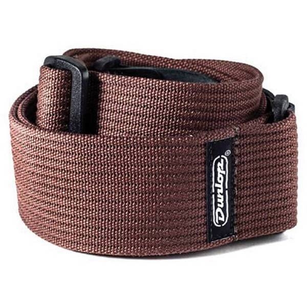 dunlop d27-01br strap ribbed cotton chocolate