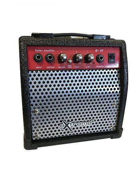 extreme ga-120 amplificatore per chitarra 10w + equalizzatore 2 bande & drive